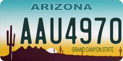 AZ license plate AAU4970
