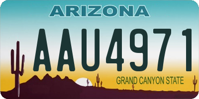 AZ license plate AAU4971