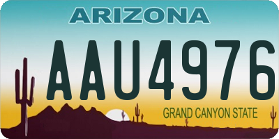 AZ license plate AAU4976