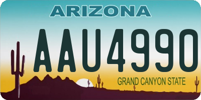 AZ license plate AAU4990