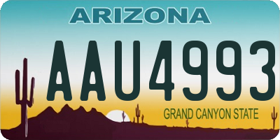 AZ license plate AAU4993