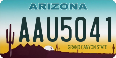 AZ license plate AAU5041