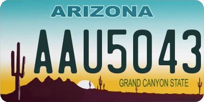 AZ license plate AAU5043