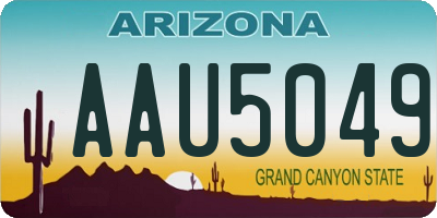 AZ license plate AAU5049