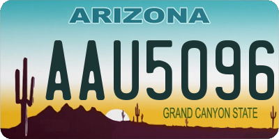 AZ license plate AAU5096