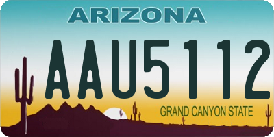 AZ license plate AAU5112