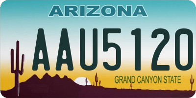 AZ license plate AAU5120