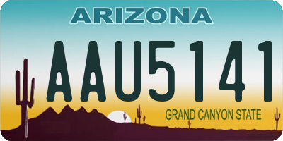 AZ license plate AAU5141
