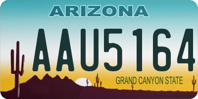 AZ license plate AAU5164