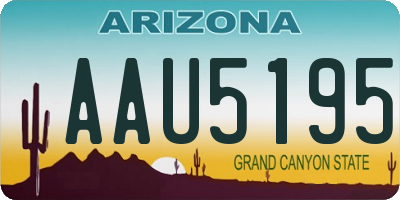 AZ license plate AAU5195