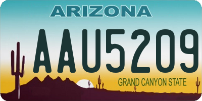 AZ license plate AAU5209