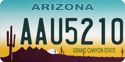 AZ license plate AAU5210