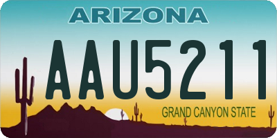 AZ license plate AAU5211