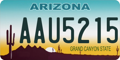 AZ license plate AAU5215