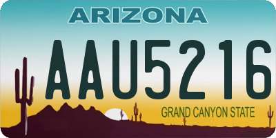 AZ license plate AAU5216