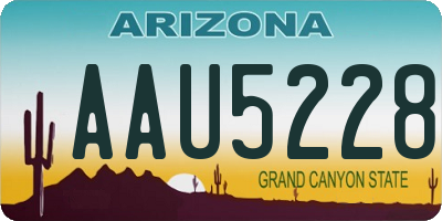 AZ license plate AAU5228