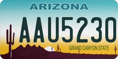 AZ license plate AAU5230