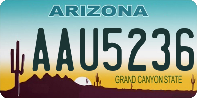 AZ license plate AAU5236