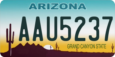 AZ license plate AAU5237