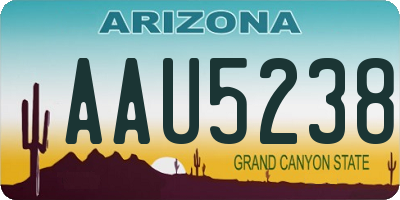 AZ license plate AAU5238