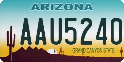 AZ license plate AAU5240