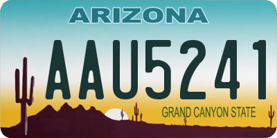 AZ license plate AAU5241