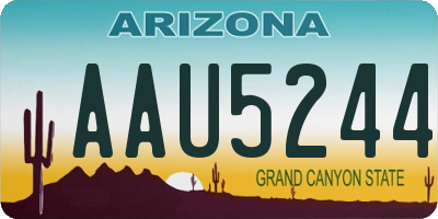 AZ license plate AAU5244