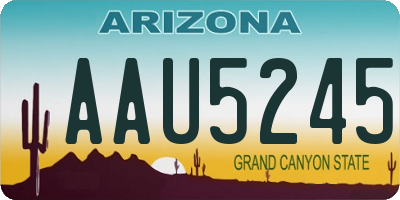 AZ license plate AAU5245