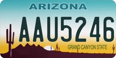 AZ license plate AAU5246