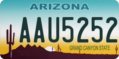 AZ license plate AAU5252