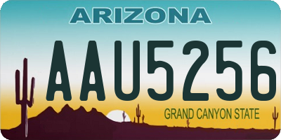 AZ license plate AAU5256