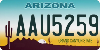 AZ license plate AAU5259