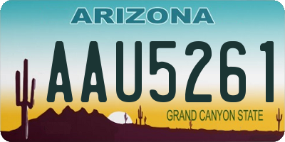 AZ license plate AAU5261