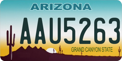 AZ license plate AAU5263