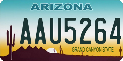 AZ license plate AAU5264