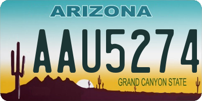 AZ license plate AAU5274