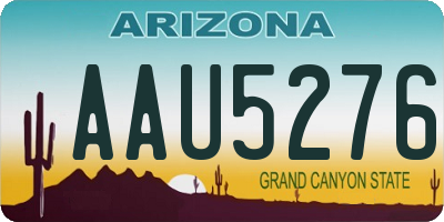 AZ license plate AAU5276