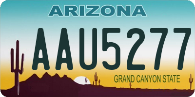 AZ license plate AAU5277