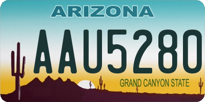 AZ license plate AAU5280