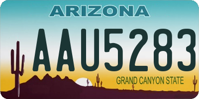 AZ license plate AAU5283