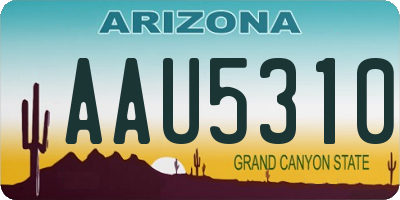 AZ license plate AAU5310