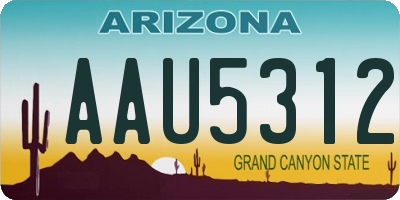 AZ license plate AAU5312