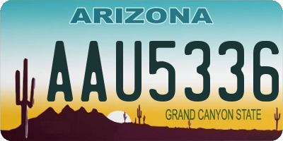 AZ license plate AAU5336