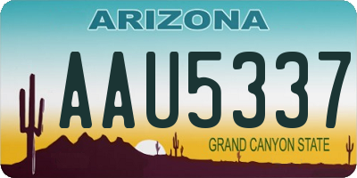 AZ license plate AAU5337