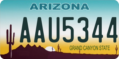 AZ license plate AAU5344