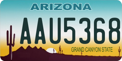 AZ license plate AAU5368