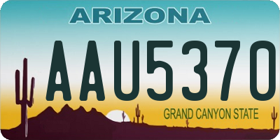 AZ license plate AAU5370