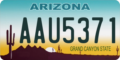 AZ license plate AAU5371