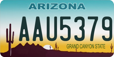 AZ license plate AAU5379