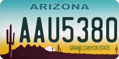 AZ license plate AAU5380